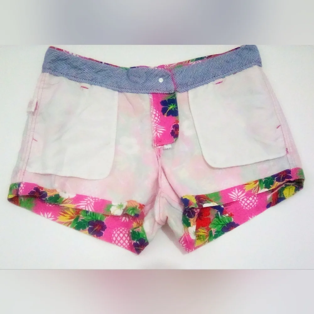 Macbeth Collection by Margaret Josephs Pink 100% Cotton Tropical Shorts Size M